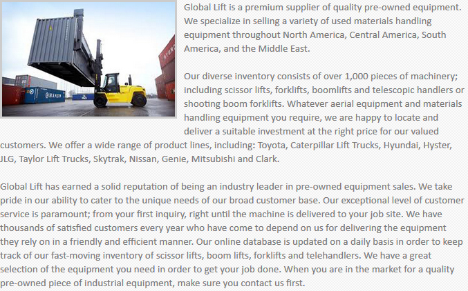 Global Lift Equipment El Paso